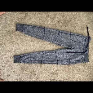 Heather blue moto joggers